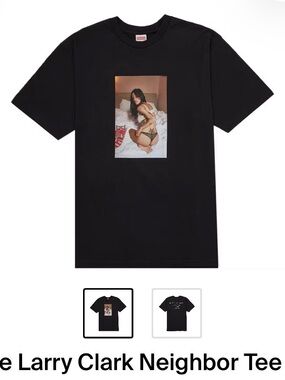 Supreme Black White Graphic Short Sleeve Tee